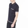 Polo fines rayures Fil Lumière Laurentin 6040 marine - 05 bleu marine