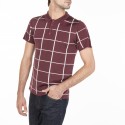 Polo homme carreaux Fil Lumière Marin 6183 nectar - 51 bordeaux