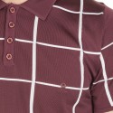 Polo homme carreaux Fil Lumière Marin 6183 nectar - 51 bordeaux