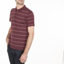 Polo à rayures en Fil Lumière Léon 6183 nectar-51 bordeaux
