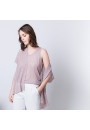 Gilet sans manches maille fantaisie Alban 6281 Rosée - 24 Rose clair