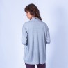 Gilet col châle - Hani 6344 Rafale - 09 Gris moyen
