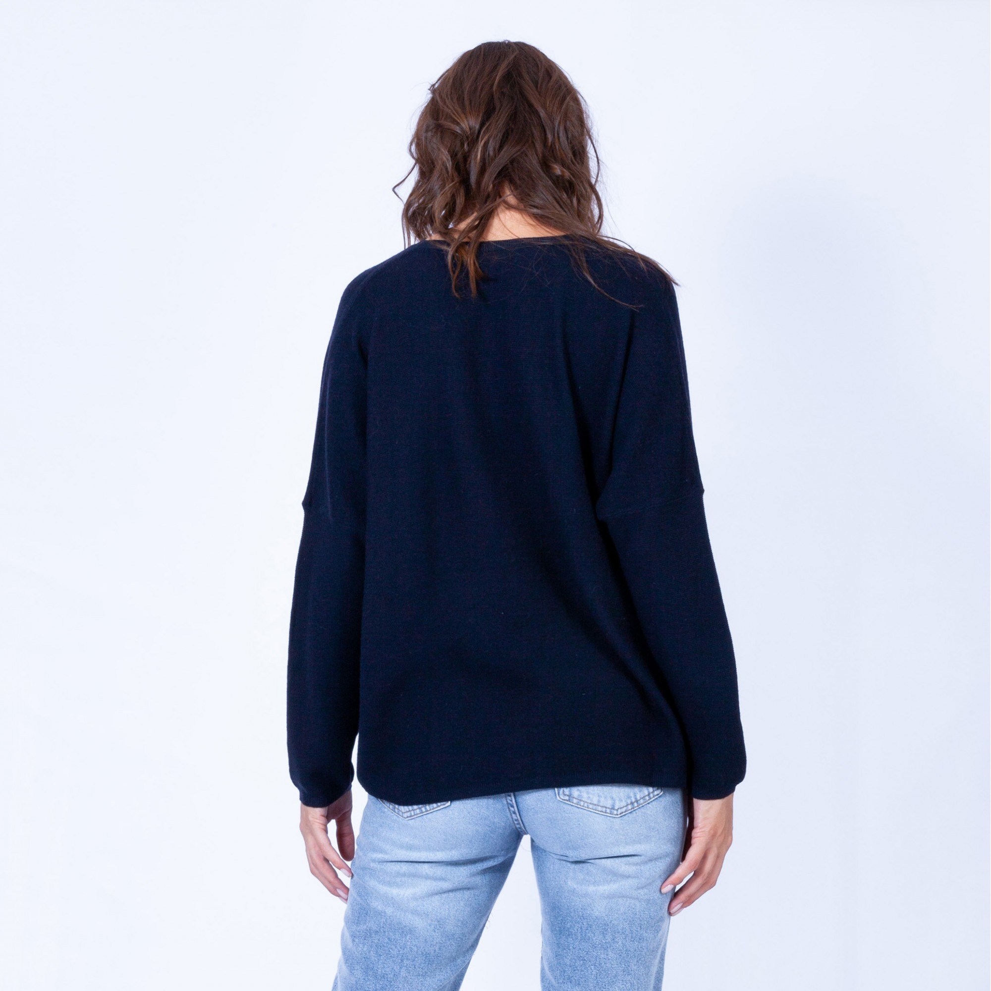 Gilet oversize en laine - Georgia 6340 Marine - 05 Bleu marine