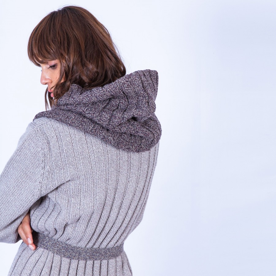 Hoodi in alpaca and wool - Gingera