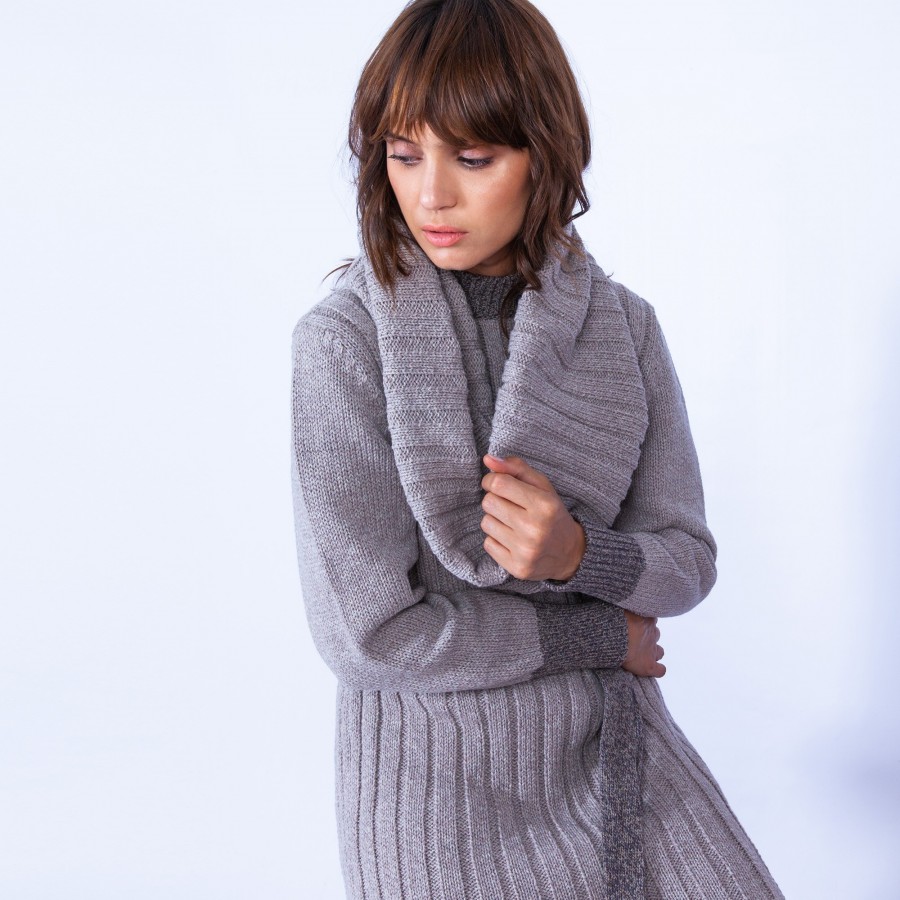 Hoodi in alpaca and wool - Gingera