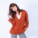 Gilet oversize en mohair Gabel 6371 Santal - 15 Orange