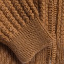 Gilet col montant zippé en alpaga Fribourg 6349 camel - 46 marron clair