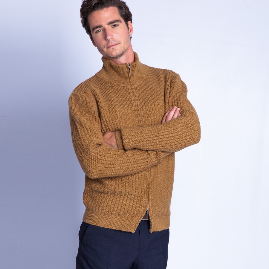 Gilet col montant zippé en alpaga Fribourg