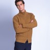 Gilet col montant zippé en alpaga Fribourg 6349 camel - 46 marron clair
