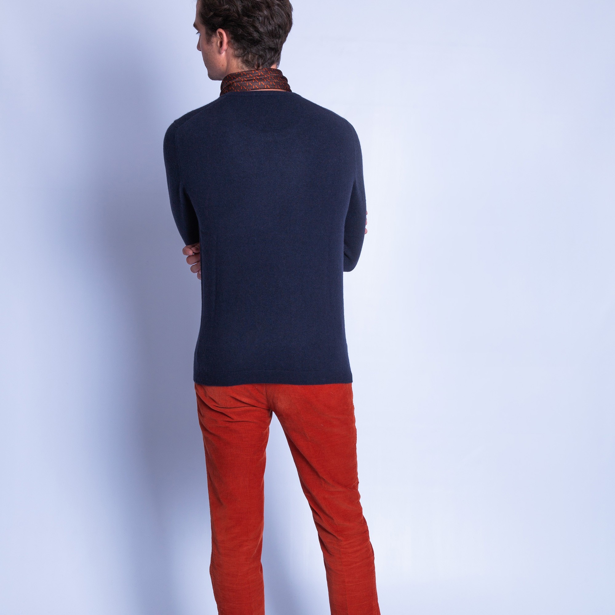 Pull en cachemire Faustin 6340 Marine - 05 bleu marine