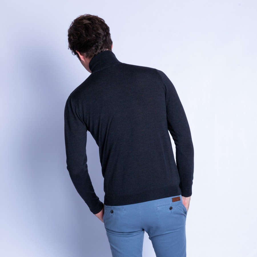 Pull col roulé en laine mérinos - Enzo