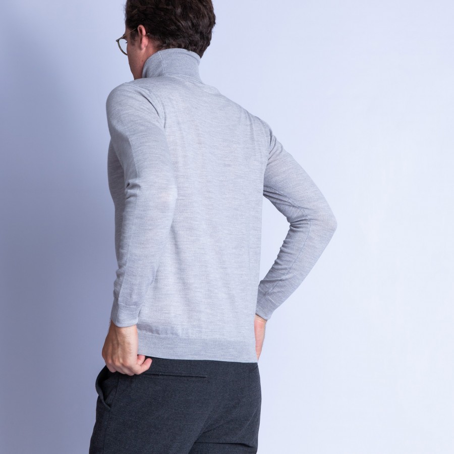 Pull col roulé en laine mérinos - Enzo