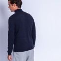 Pull col zippé en cachemire Filip 6340 Marine - 05 bleu marine