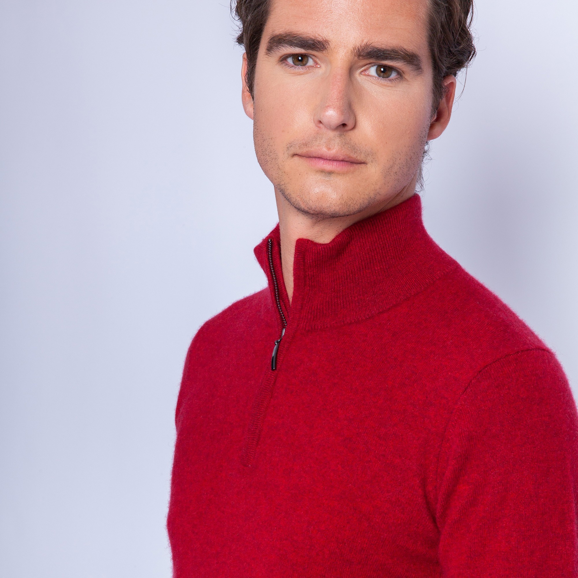 Pull col zippé en cachemire Flip
