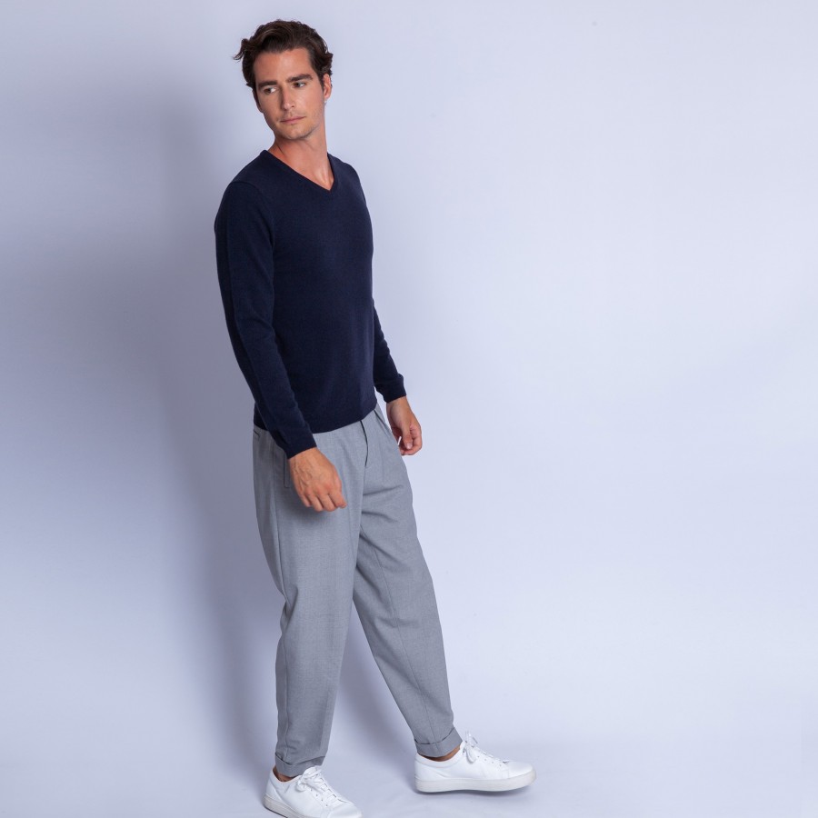 Suéter de cashmere com decote em V - Benjamin