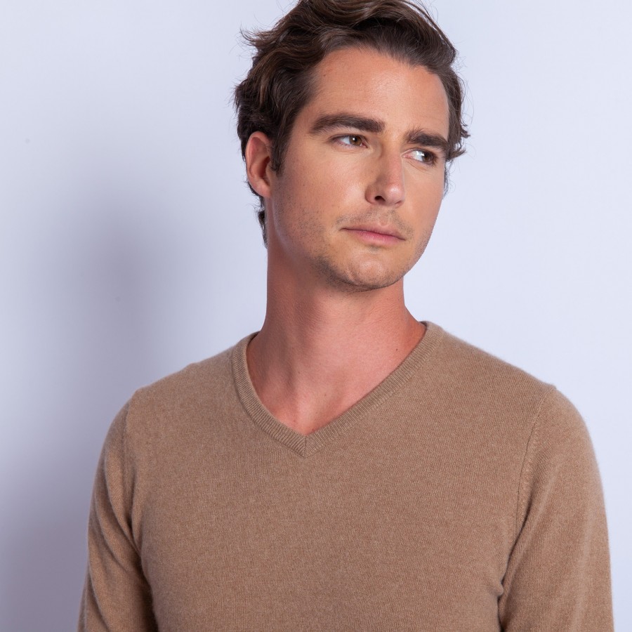 Suéter de cashmere com decote em V - Benjamin