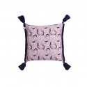 Maison Montagut x Maison Martin Morel reversible cushion cover - Idylle 6330 rafale safran - 10 gris fonce