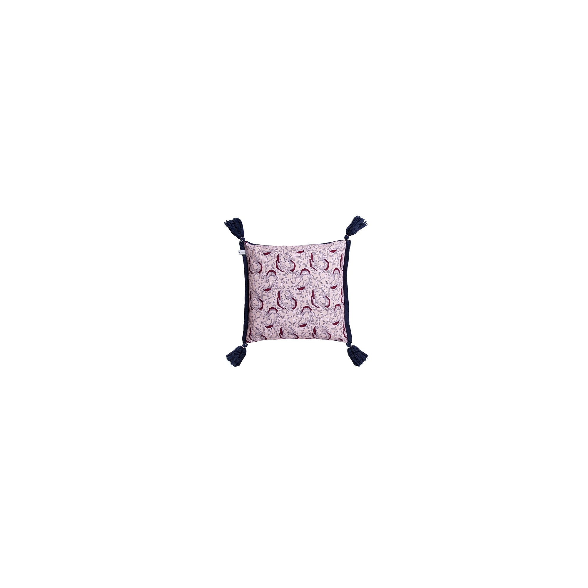 Maison Montagut x Maison Martin Morel reversible cushion cover - Idylle 6330 rafale safran - 10 gris fonce