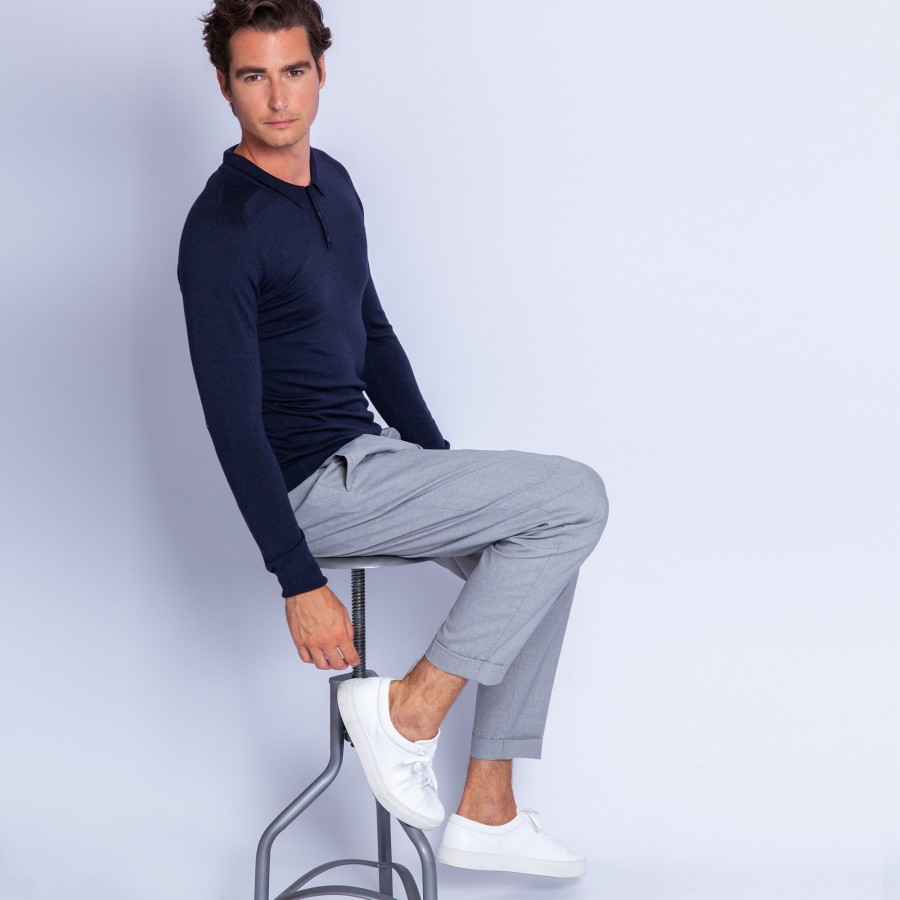 Polo en laine et soie - Ferat