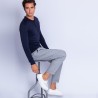 Polo en laine et soie - Ferat 6340 marine - 05 bleu marine