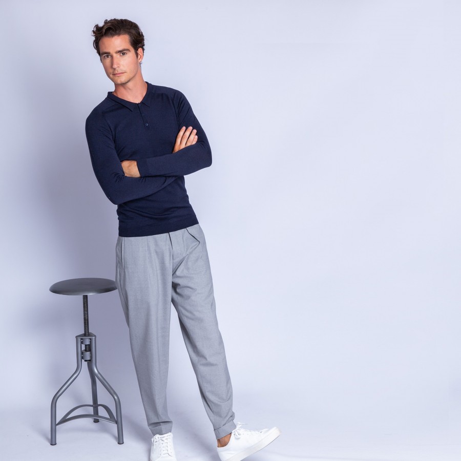 Polo en laine et soie - Ferat