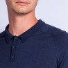 Polo en laine et soie - Ferat 6340 marine - 05 bleu marine