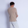 Pull col tunisien en cachemire - Henry 6362 gazelle - 13 beige moyen
