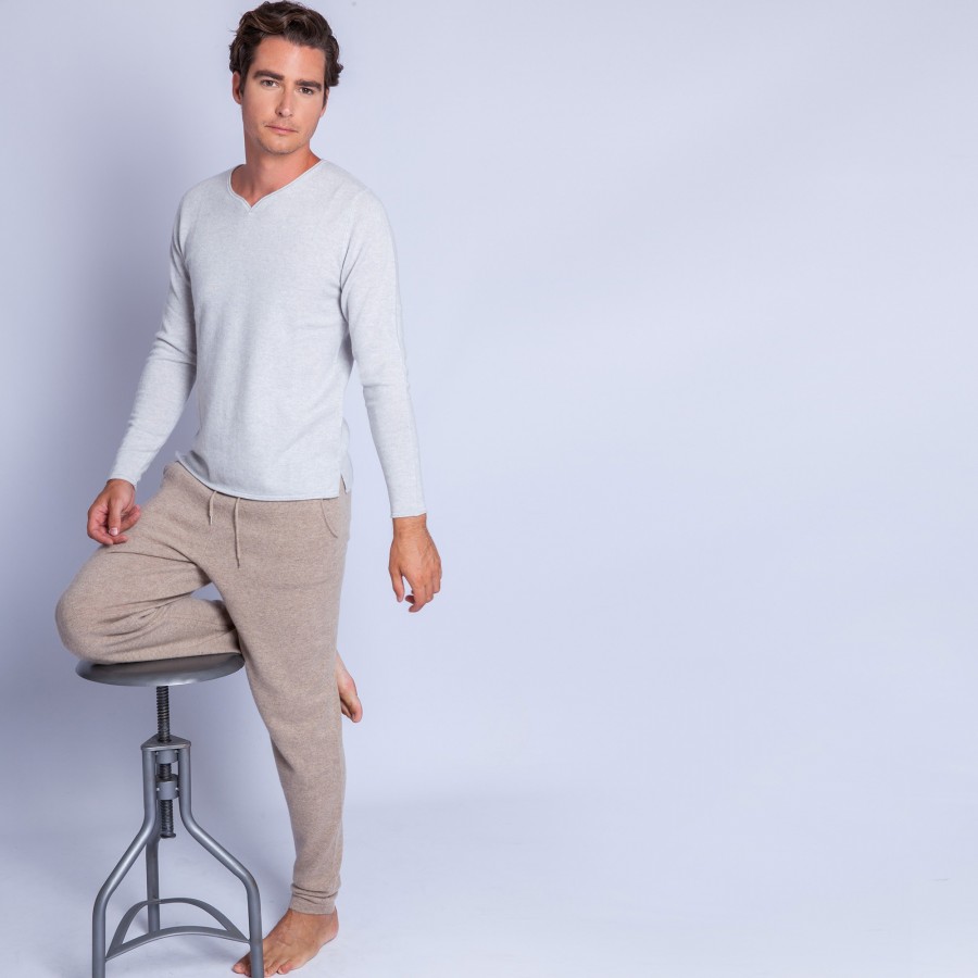 Pull col tunisien en cachemire - Olivier