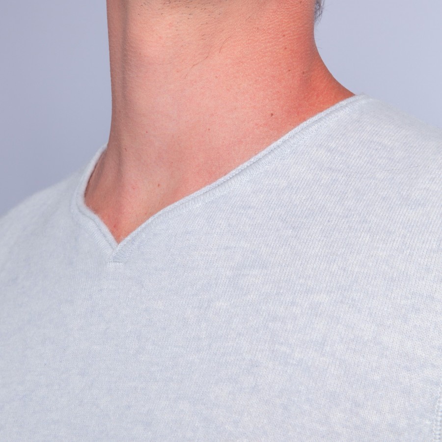 Cashmere jumper with grandad neckline - Olivier