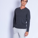 Cashmere jumper with grandad neckline - Henry