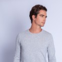 Pull en cachemire Faustin 6350 glace - 11 gris clair