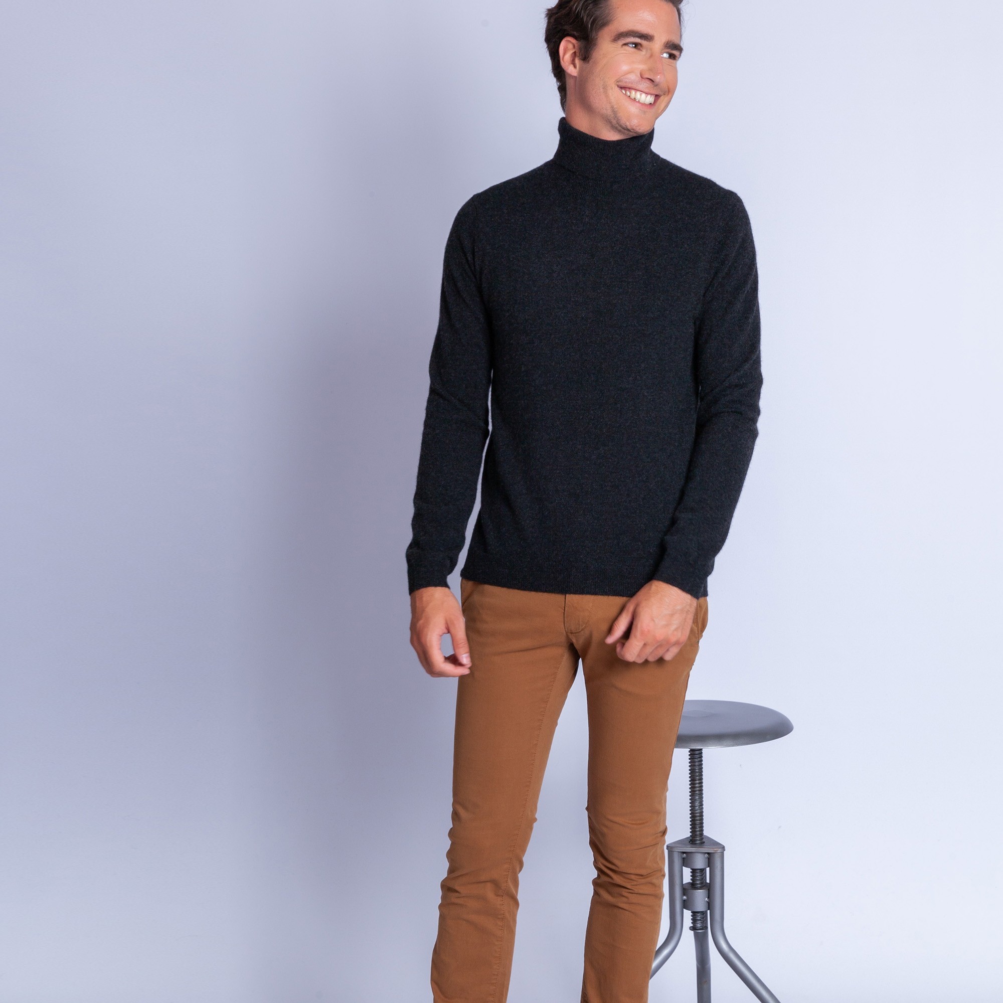Pull col roulé en cachemire Felipe