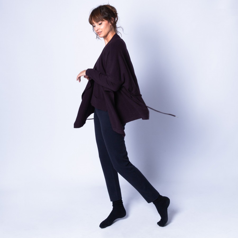 Colete quimono sem mangas 100% cashmere - Oumi