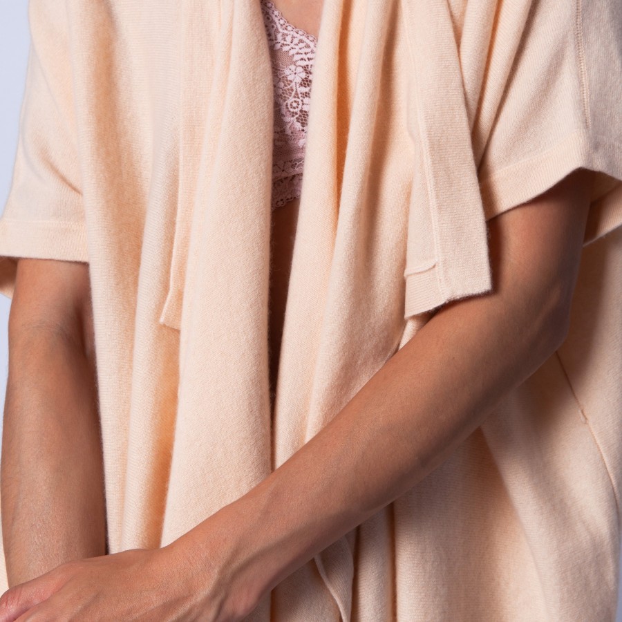 Sleeveless Cashmere kimono cardigan - Oumi