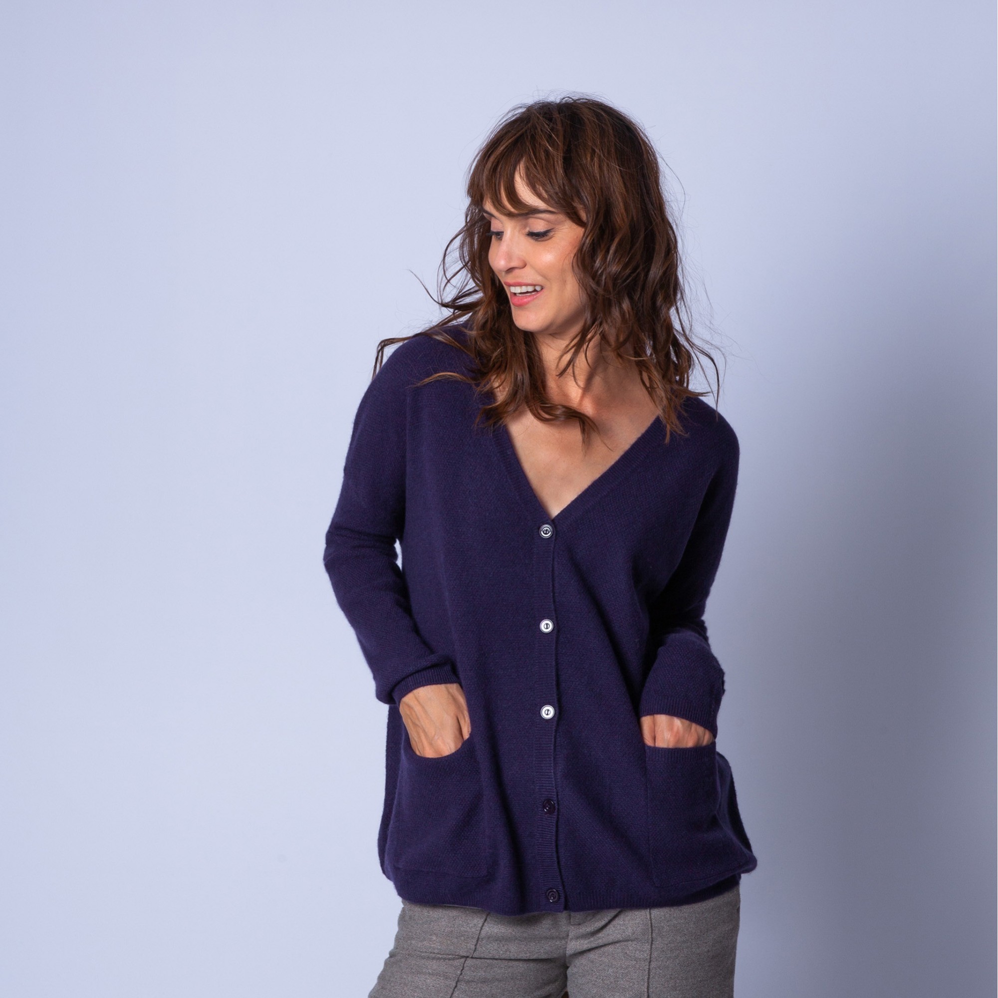 Loose-fit, cashmere cardigan — Gaby